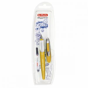 Pióro wieczne Herlitz My Pen dla praworęcznych, Żółto-białe